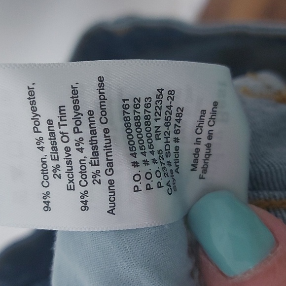 Aritzia Sunday Best Cut Off Jean Short Stretchy High Waist Med Wash Size 27 - Picture 7 of 7